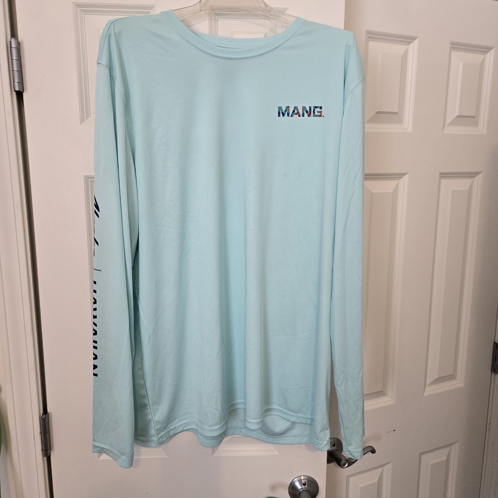 Performance Long-Sleeve Shirt in Light Aqua